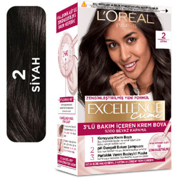 کیت رنگ موی لورال شماره 2 - رنگ مشکی سری اکسلانس