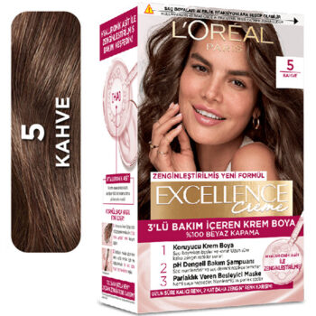 رنگ موی لورال شماره 5 - رنگ موی قهوه‌ای طبیعی روشن