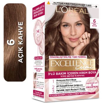 رنگ موی لورال شماره ۶ - قهوه ای روشن